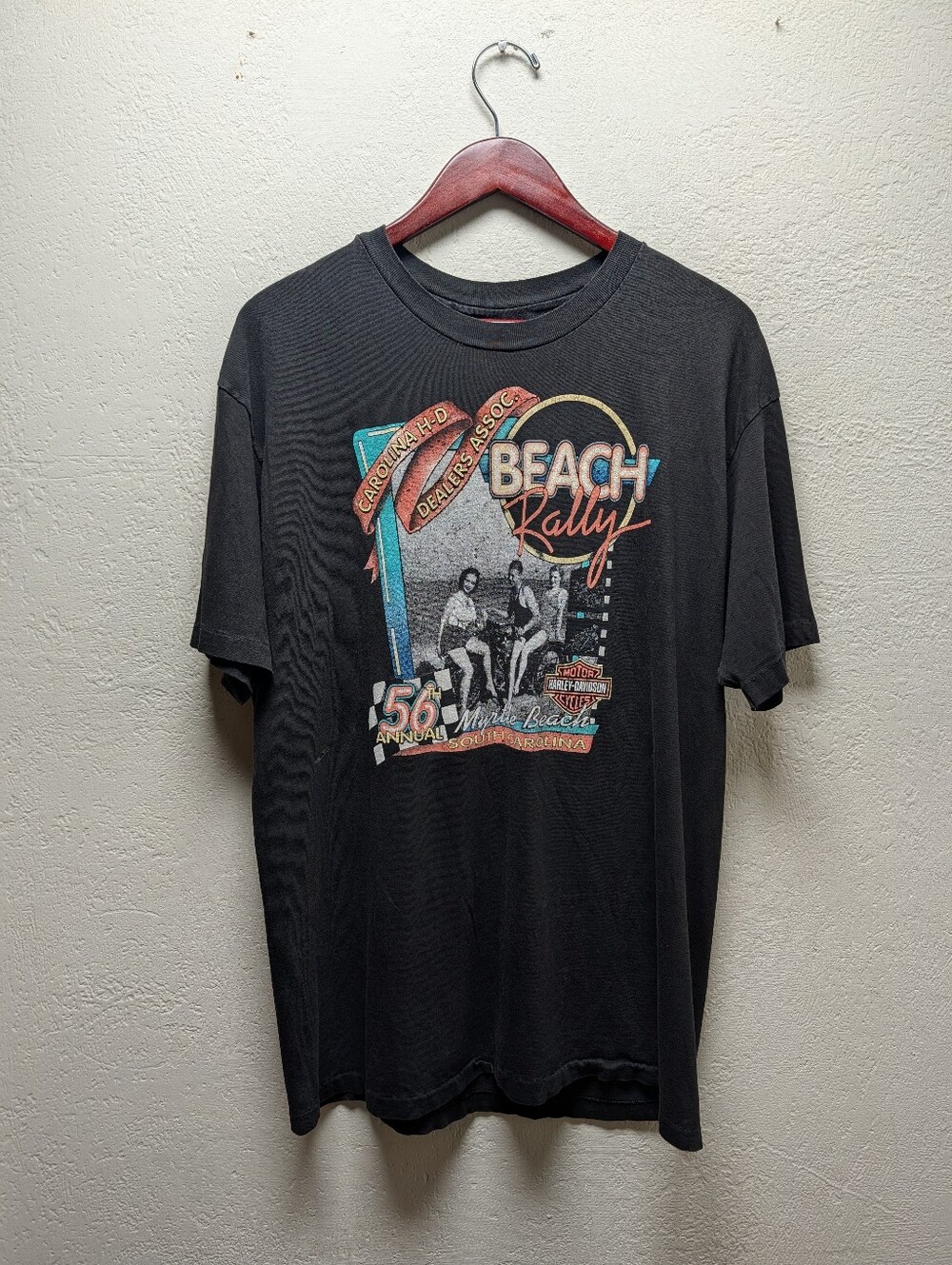 Vtg 90s Harley-Davidson Myrtle Beach Rally South Carolina Graphic TShirt Mens XL